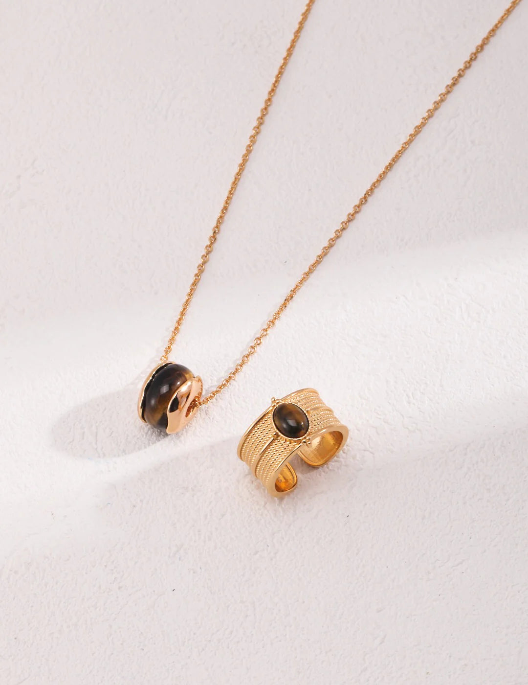 Spiritual Wellness — Oval Tiger Eye Pendant Necklace