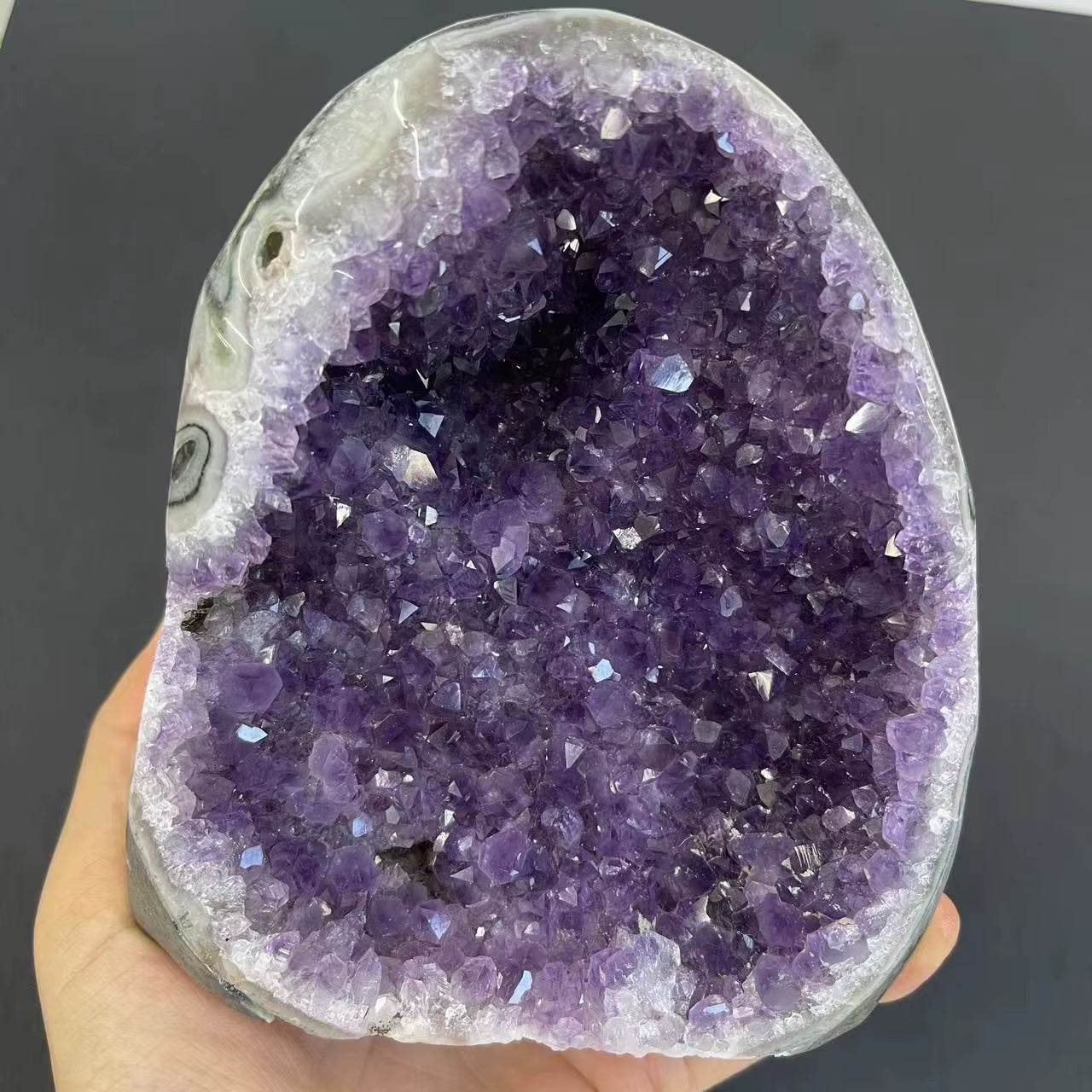Spiritual Wellness Amethyst Cluster Geode
