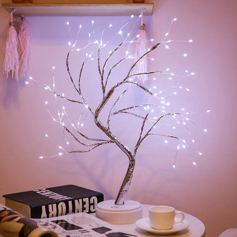 Spiritual Wellness LED Mini Tree Night Light (Copper Wire Garland)