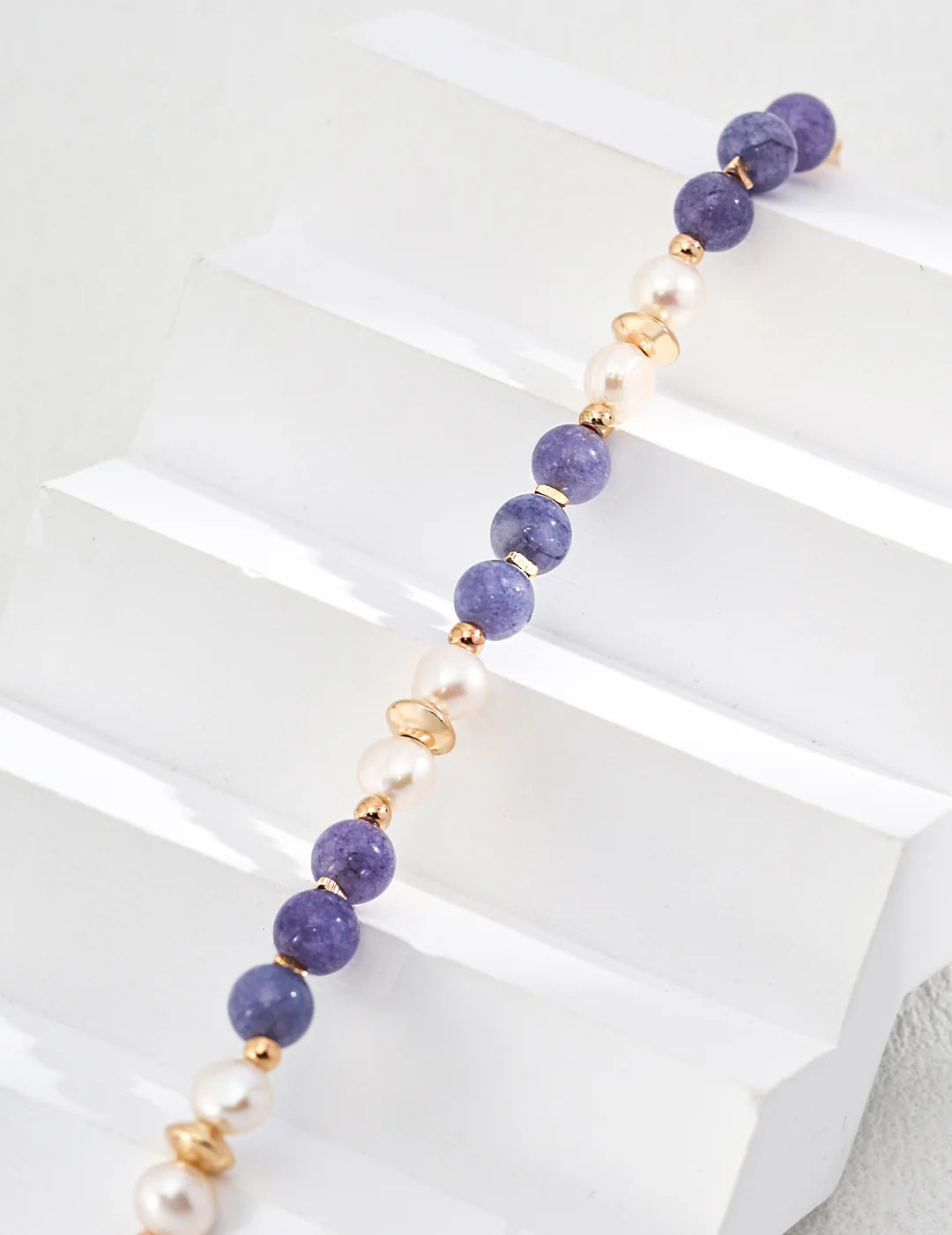 Spiritual Wellness — Pearl with Kunzite Bracelet