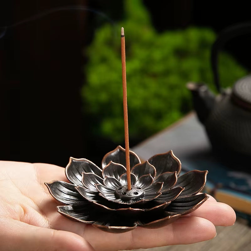 Spiritual Wellness Lotus Incense Stick Plate