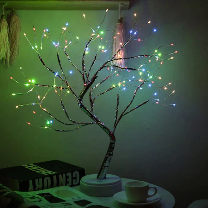 Spiritual Wellness LED Mini Tree Night Light (Copper Wire Garland)