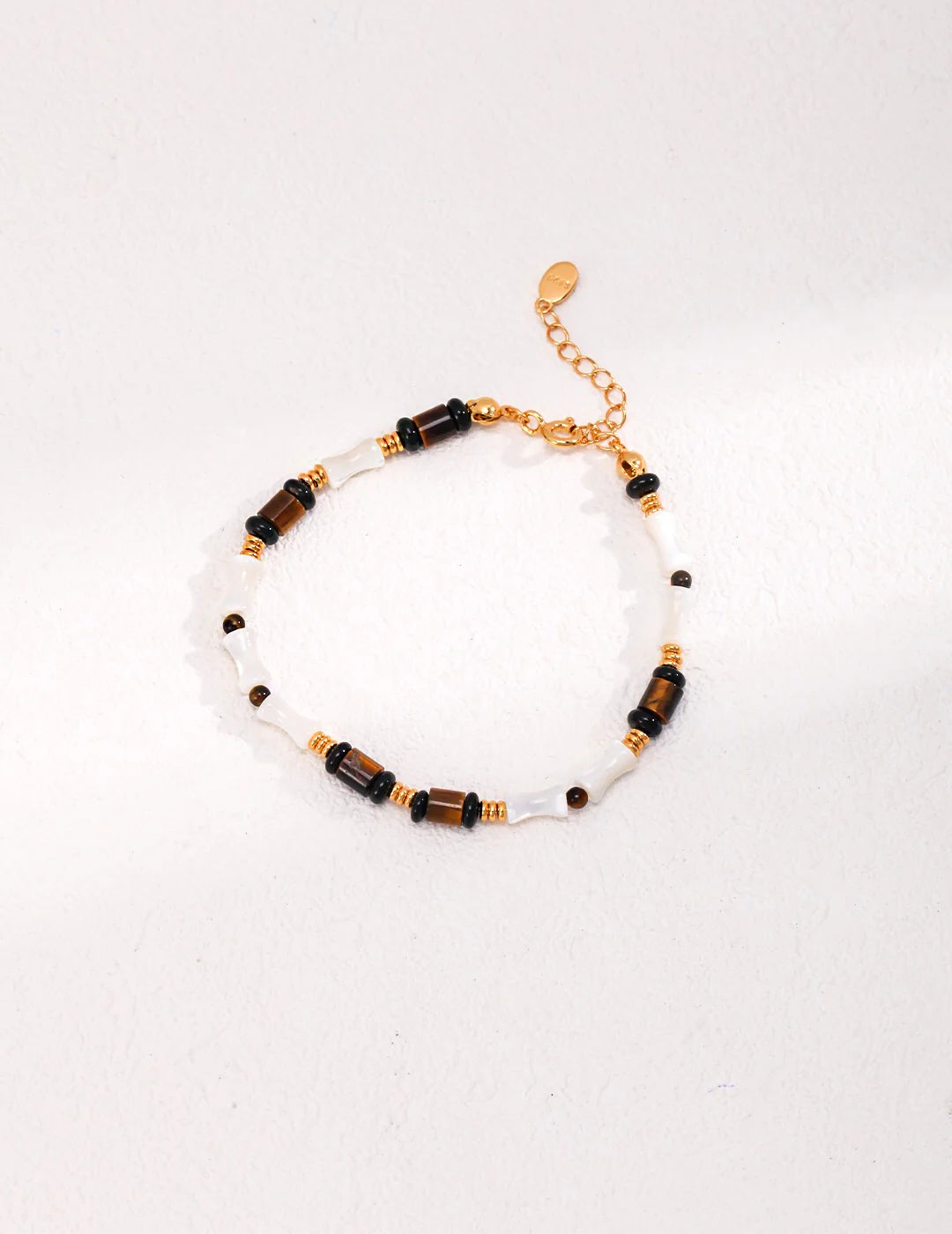 Spiritual Wellness — Tiger Eye + Mother-of-Pearl Bracelet