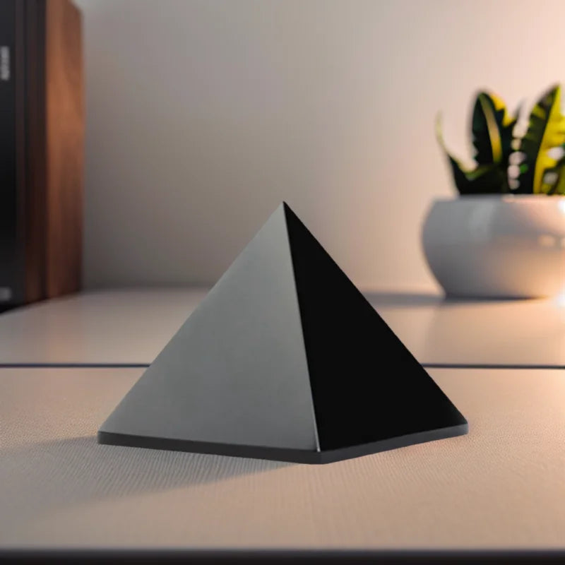 Spiritual Wellness Black Obsidian Crystal Pyramid