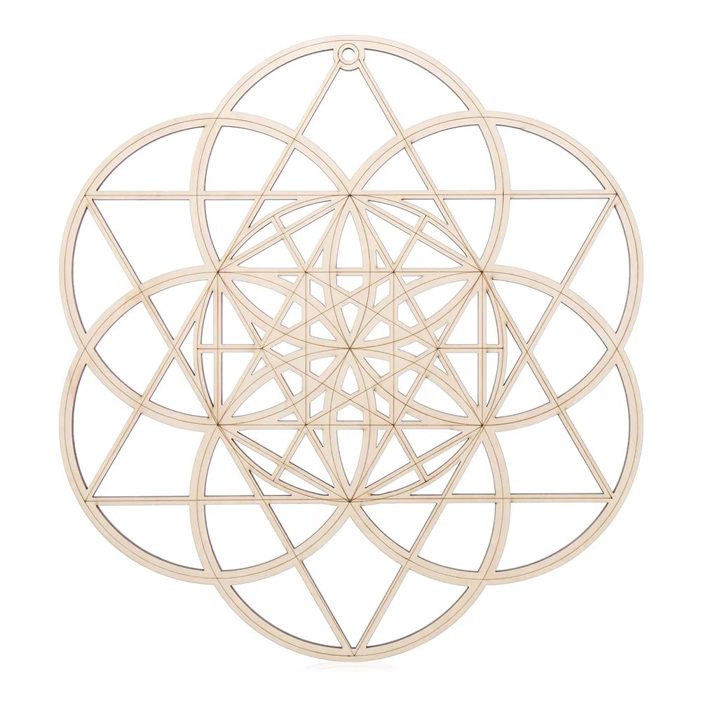 Spiritual Wellness Wooden “Flower of Life” Coasters / Wall Art