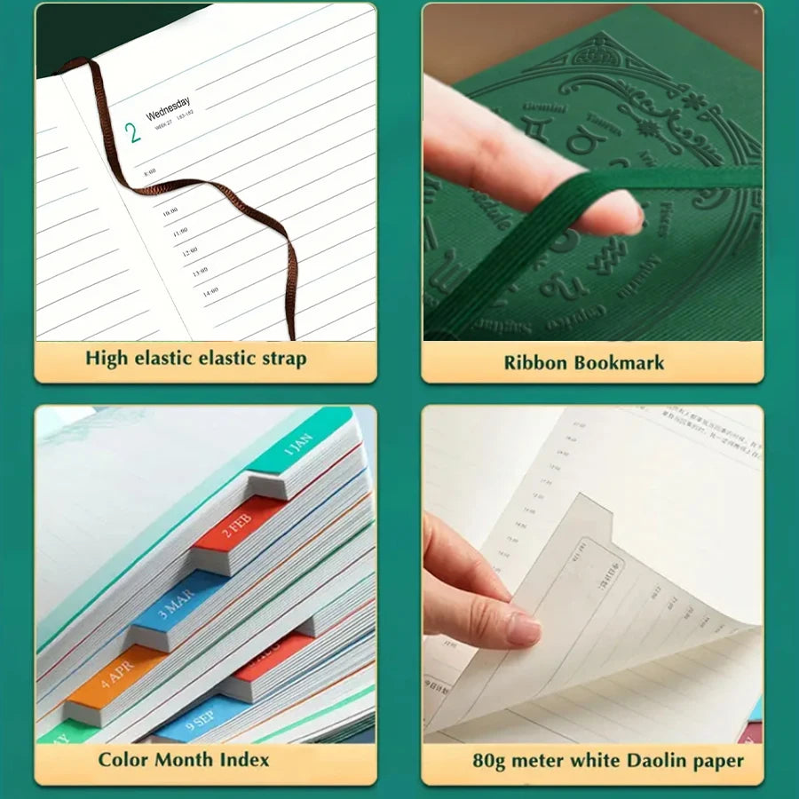 Spiritual Wellness 2026 Textured PU Agenda (A5)