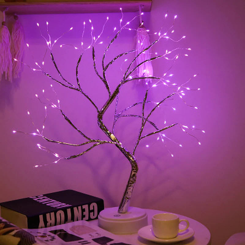 Spiritual Wellness LED Mini Tree Night Light (Copper Wire Garland)