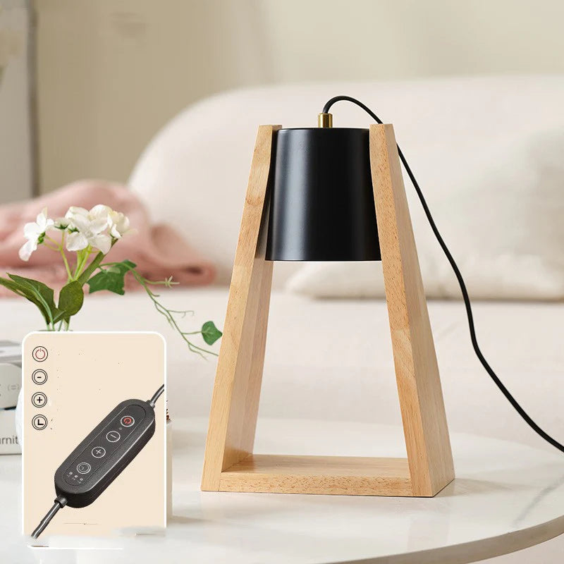 Spiritual Wellness Oriental Timber Wax Glow Adjustable Bedside Lamp