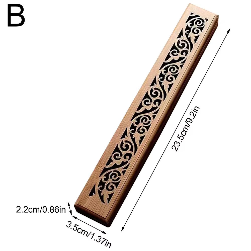 Spiritual Wellness — Natural Bamboo Board Incense Holder (Anti-Ash)