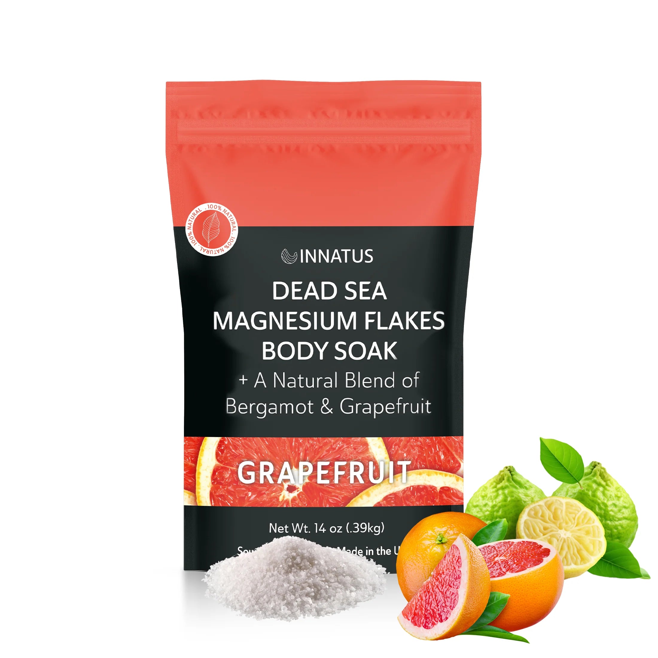 Spiritual Wellness Dead Sea Magnesium Flakes — Grapefruit Uplift