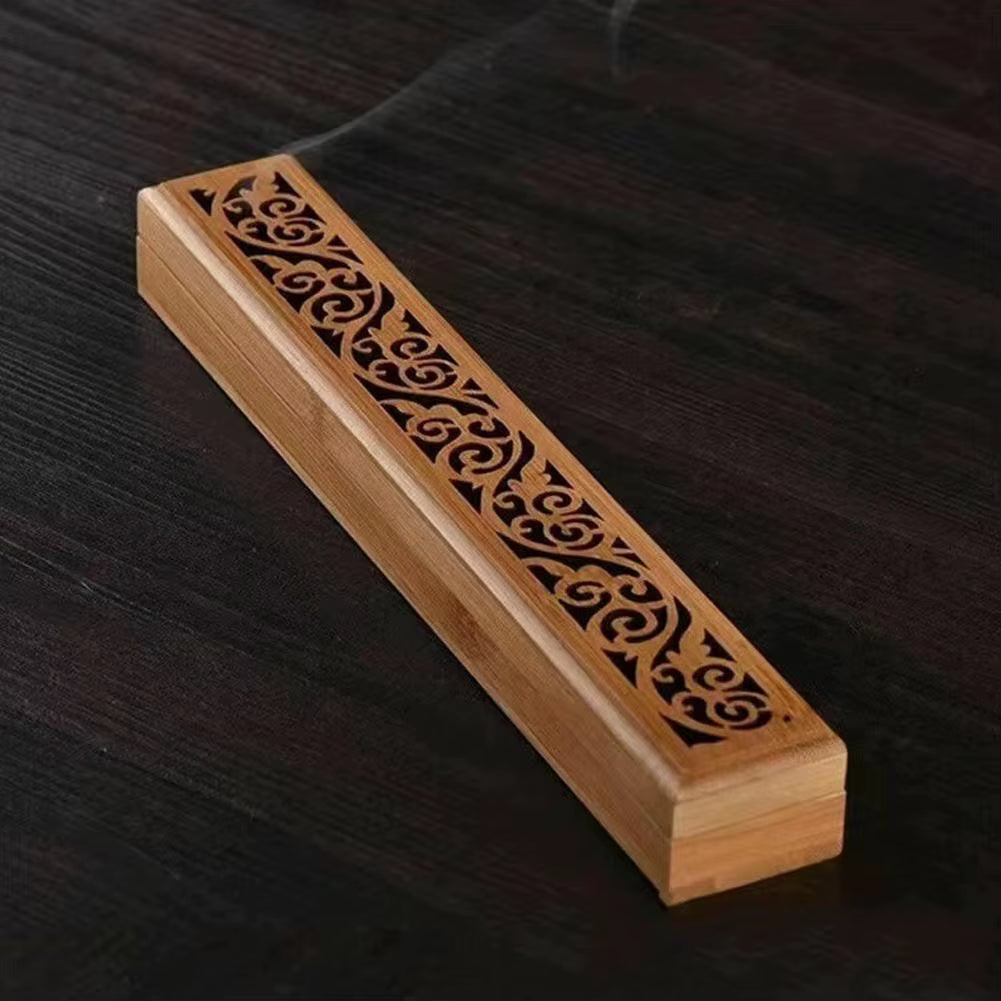 Spiritual Wellness — Natural Bamboo Board Incense Holder (Anti-Ash)