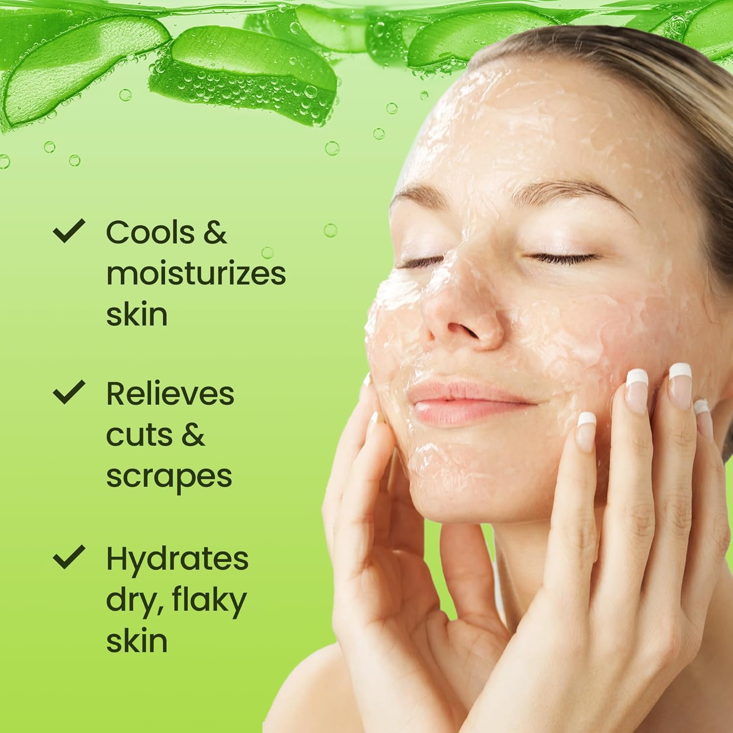 Soothing Aloe Vera Gel Made in the USA with Natural Ingredients (8 Fl Oz)