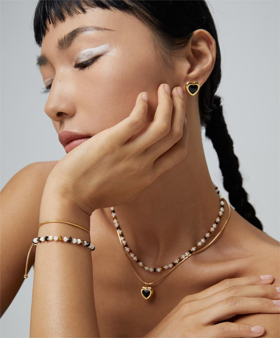 Spiritual Wellness — Tiger Eye + Black Onyx Bracelet