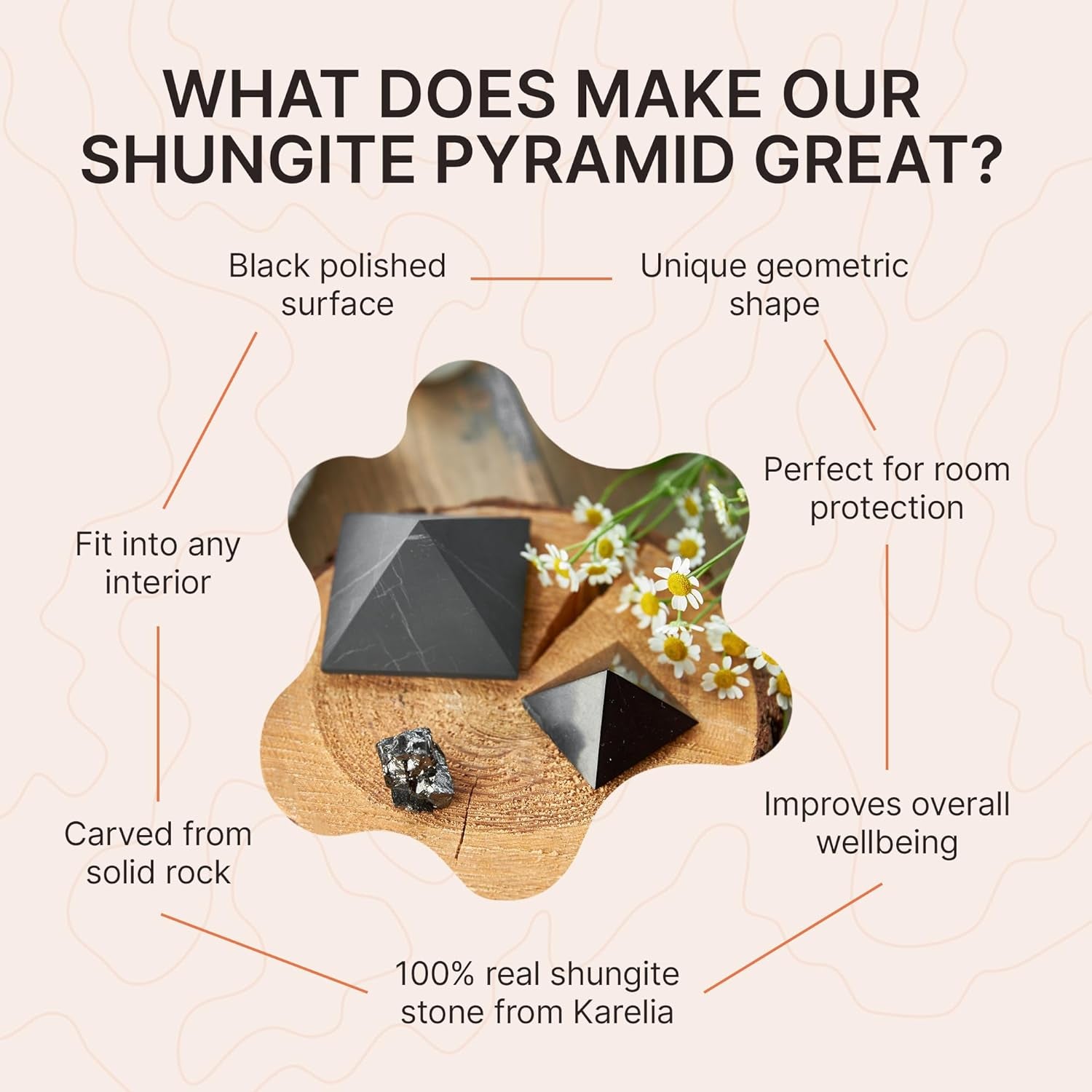 Shungite Pyramid Negative Energy Blocker