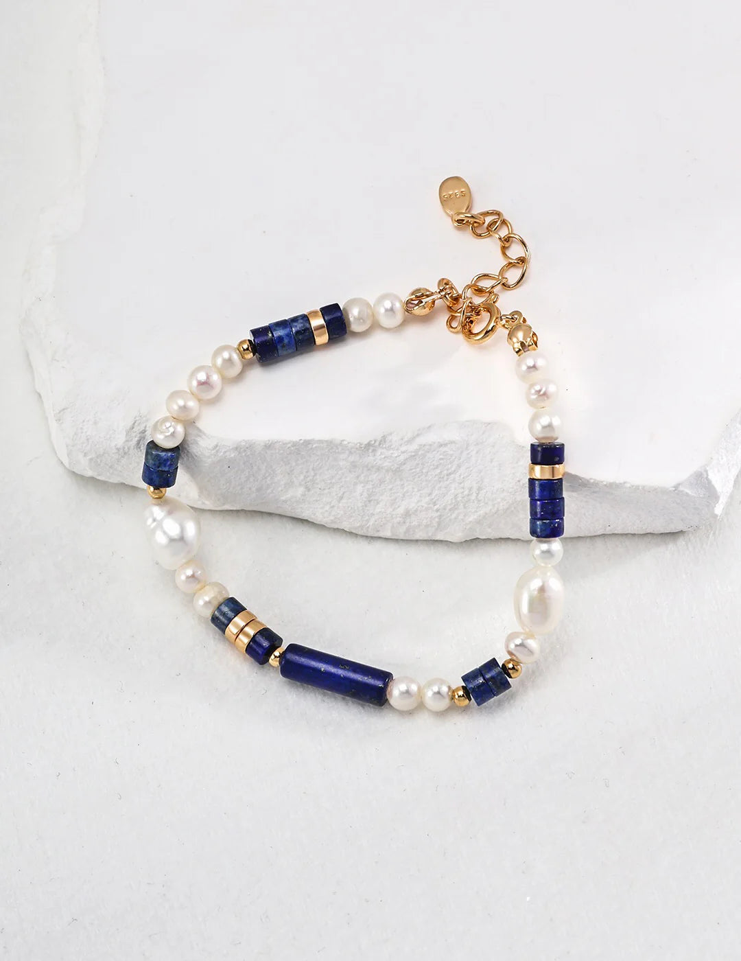 Spiritual Wellness — Natural Lapis Lazuli Pearl Bracelet