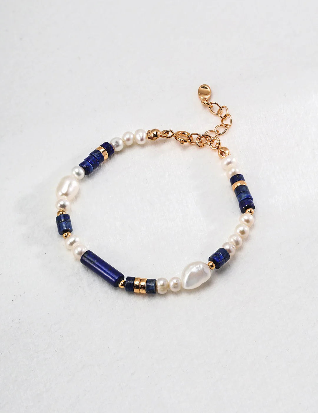Spiritual Wellness — Natural Lapis Lazuli Pearl Bracelet