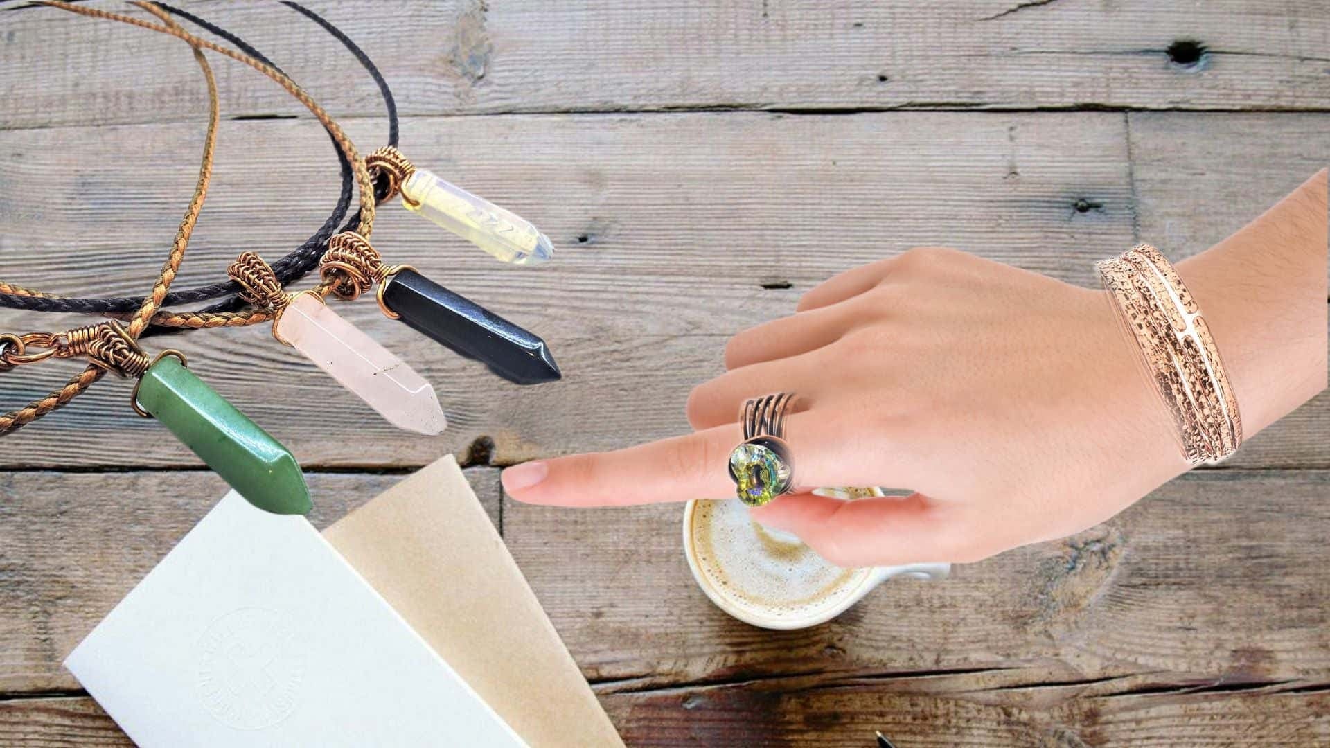 Spiritual Wellness — Vegan Wire-Wrapped Crystal Pendant