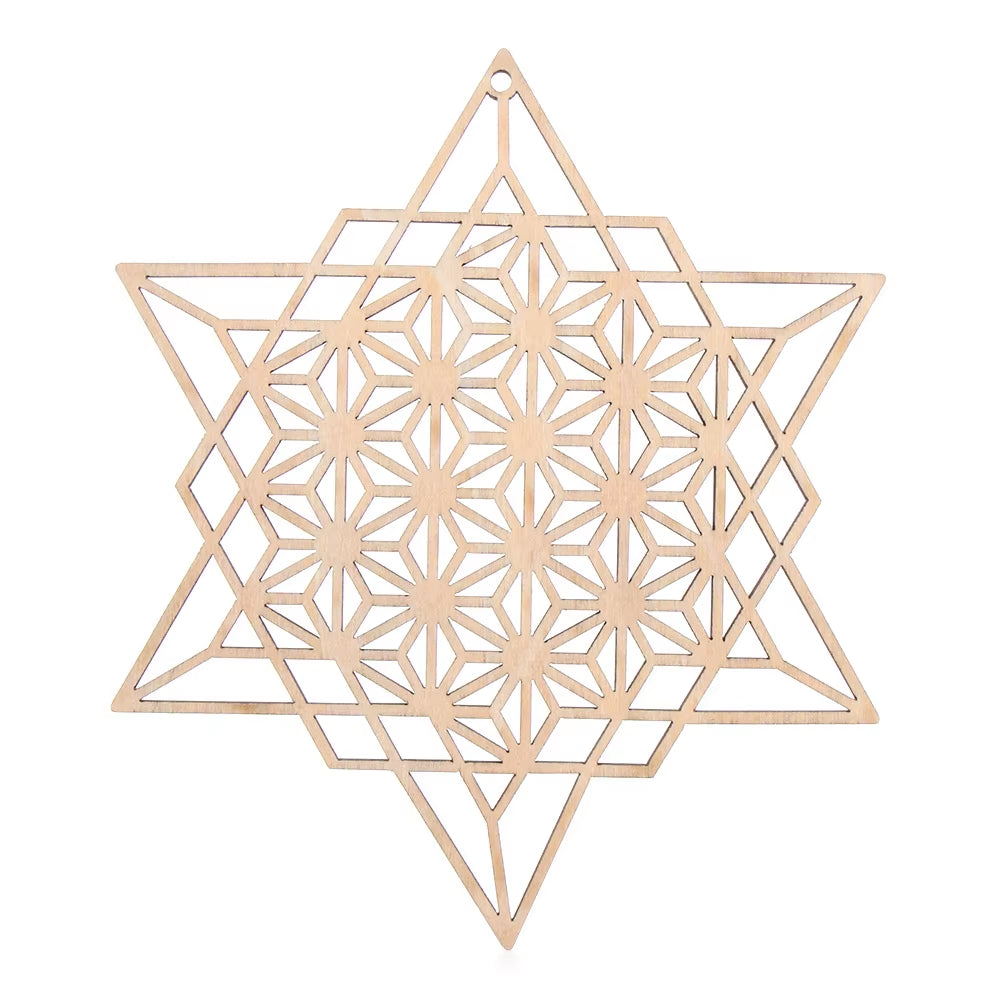 Spiritual Wellness Wooden “Flower of Life” Coasters / Wall Art