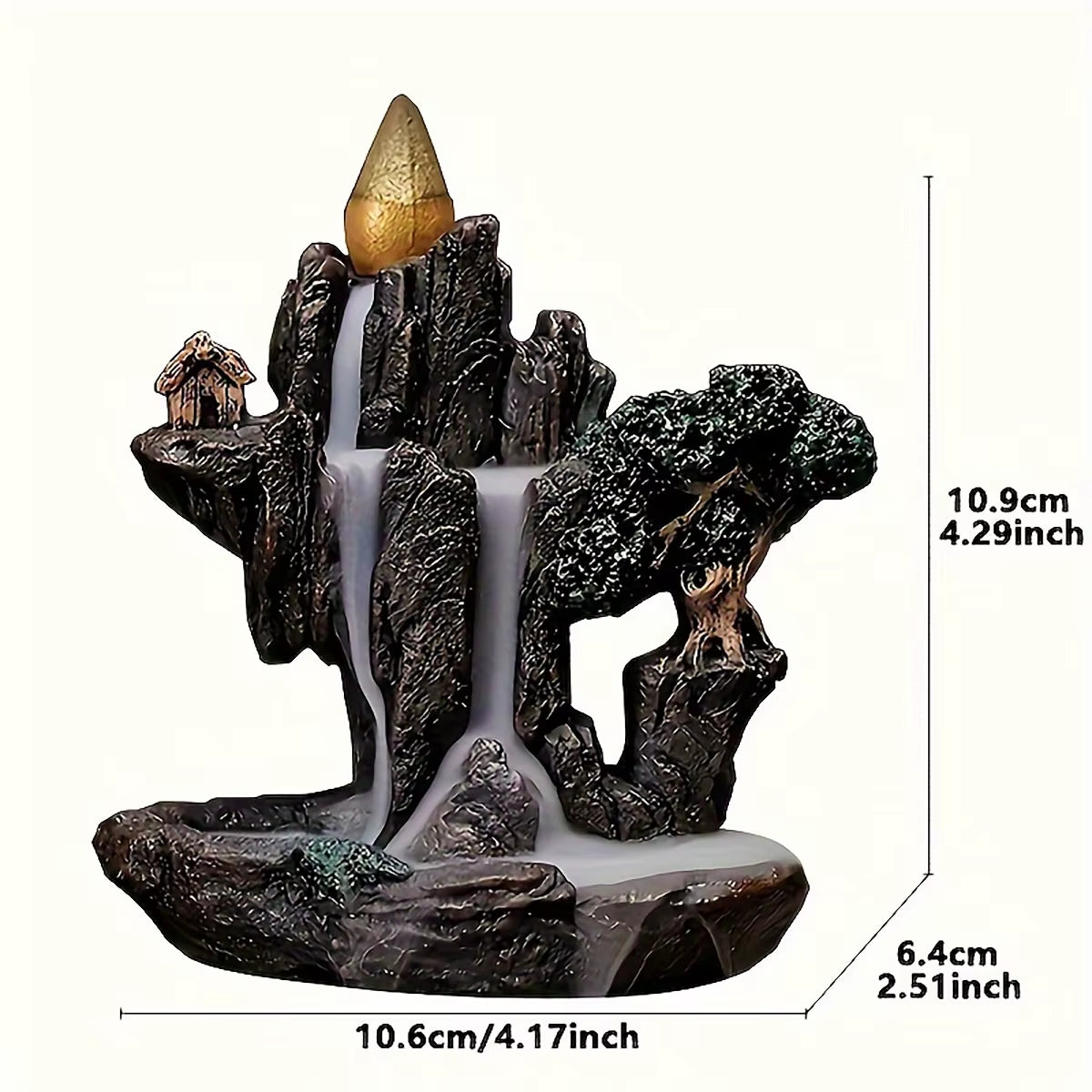 Spiritual Wellness “Mountains River” Reflux Incense Fountain