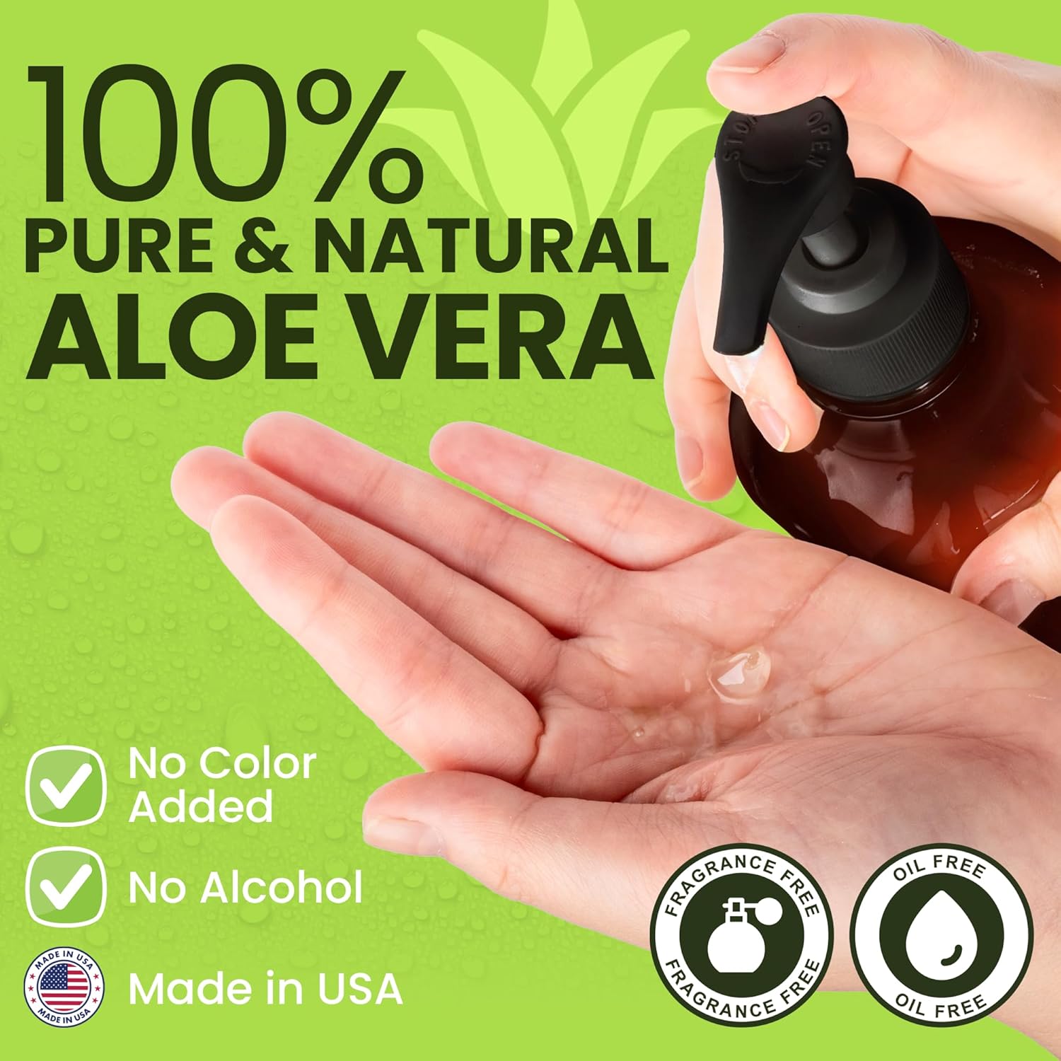 Soothing Aloe Vera Gel Made in the USA with Natural Ingredients (8 Fl Oz)