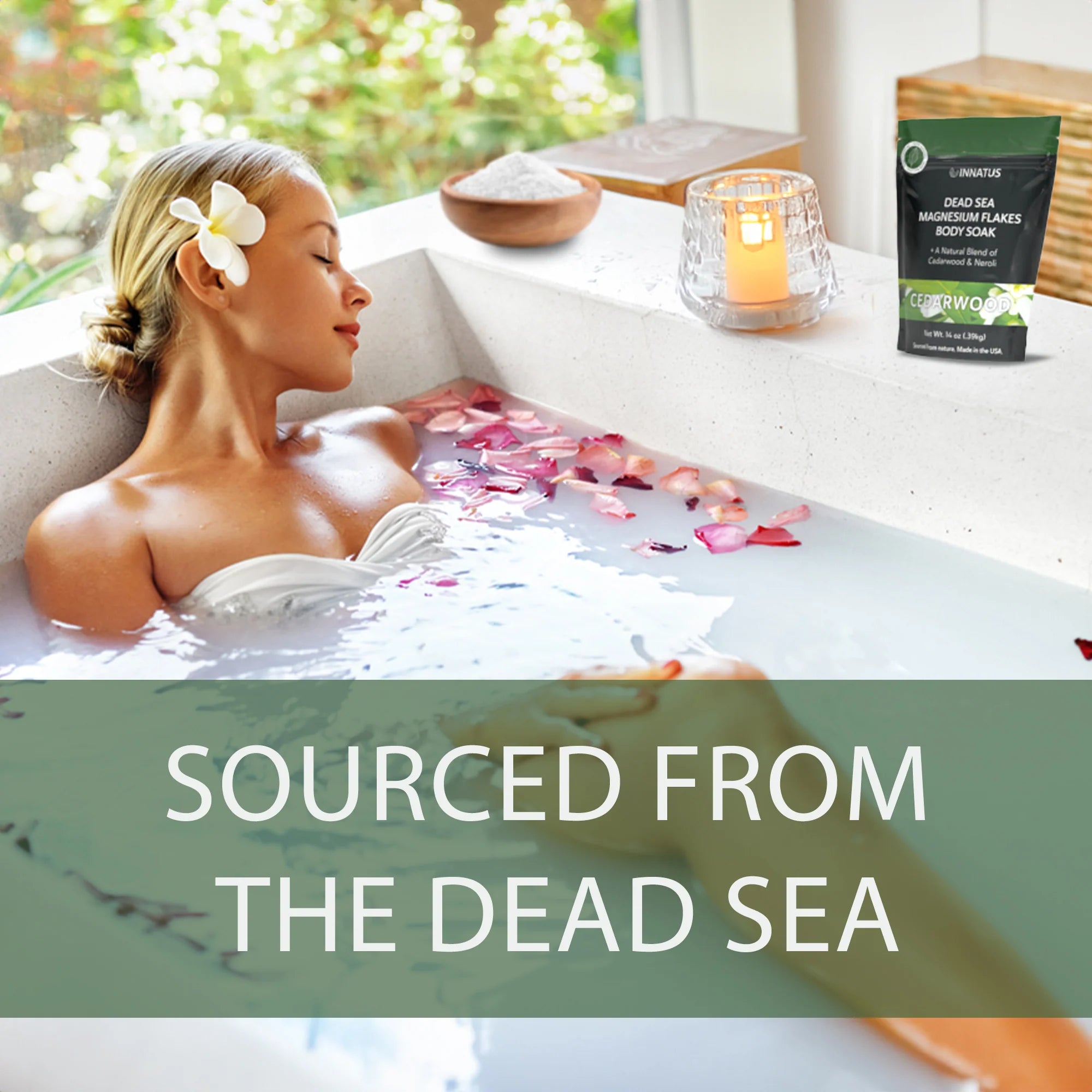 Spiritual Wellness Dead Sea Magnesium Flakes — Cedarwood Grounding