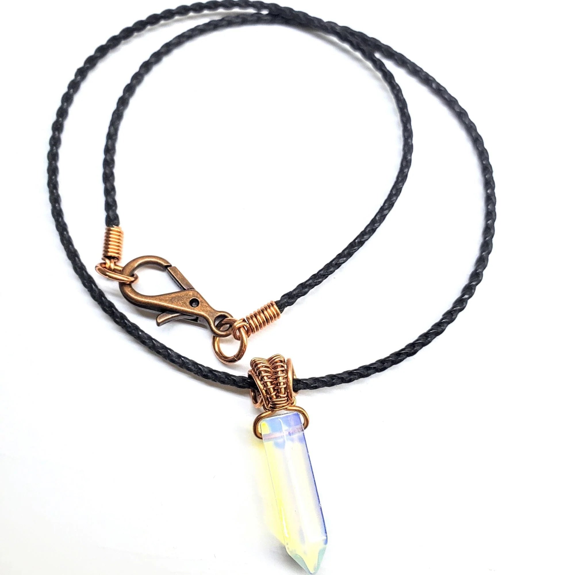 Spiritual Wellness — Vegan Wire-Wrapped Crystal Pendant