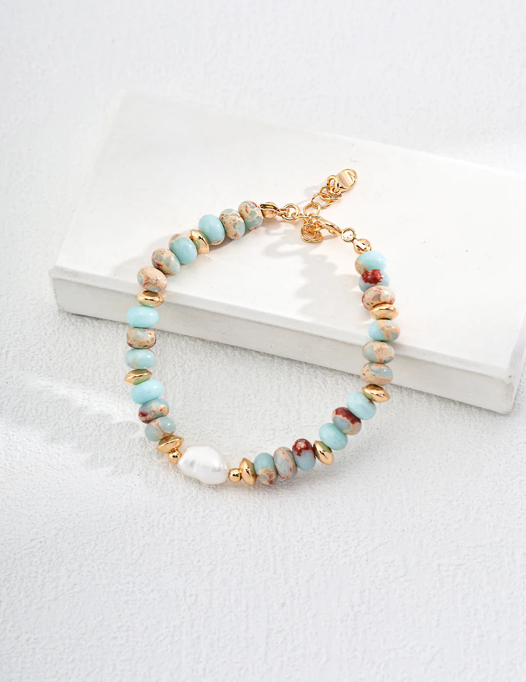 Spiritual Wellness — Natural Pearl Shoushan Stone Bracelet
