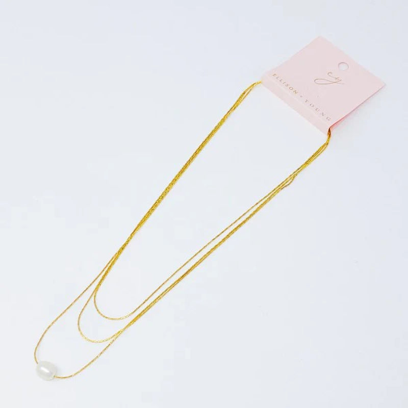 Spiritual Wellness — Layered Freshwater Pearl Pendant Necklace