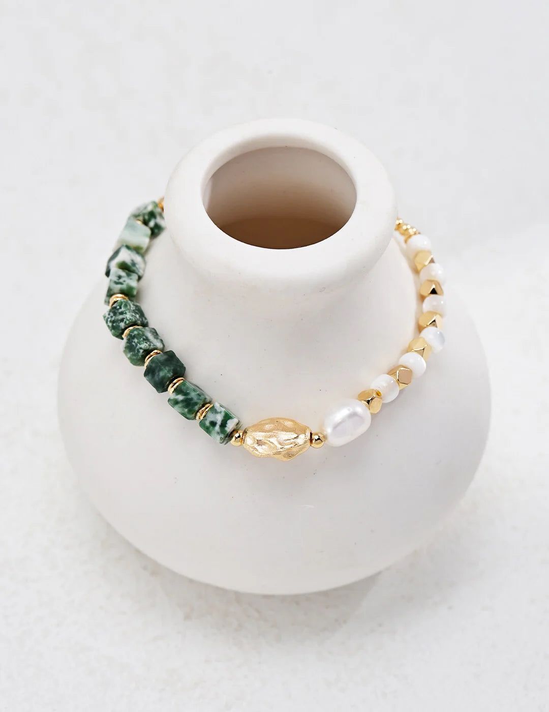 Spiritual Wellness — “Good Fortune” Jade & Pearl Bracelet