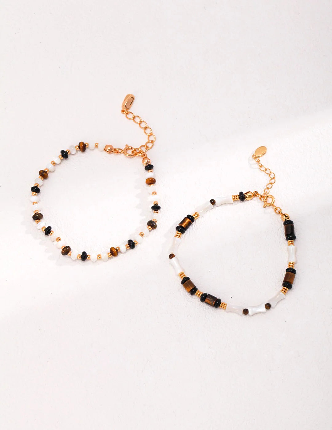 Spiritual Wellness — Tiger Eye + Mother-of-Pearl Bracelet