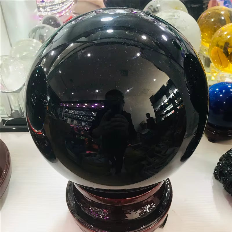 Spiritual Wellness Black Obsidian Sphere (Large)