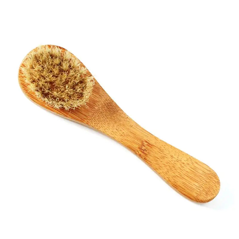 Natural Wood Facial Exfoliating Brush for Deep Cleansing & Massage