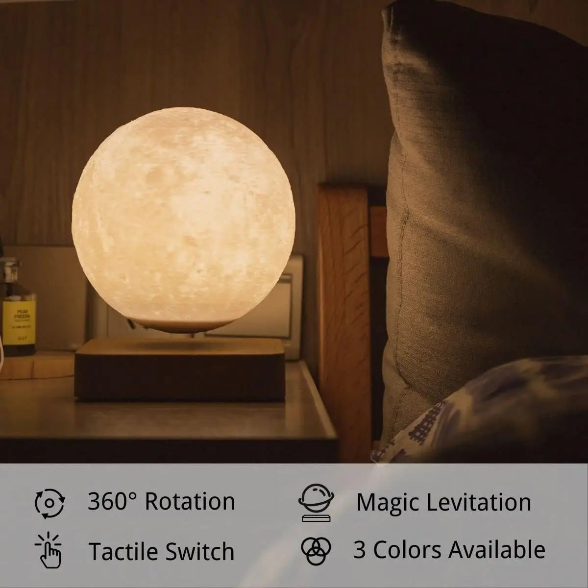 Spiritual Wellness Levitating Moon Magnetic Night Light
