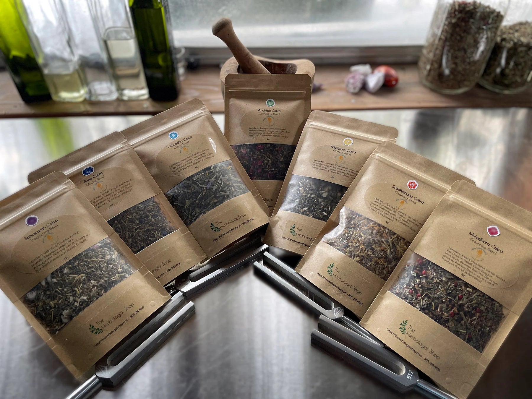 Chakra Teas: Loose Leaf Blends for Crown, Third Eye, Heart, Root