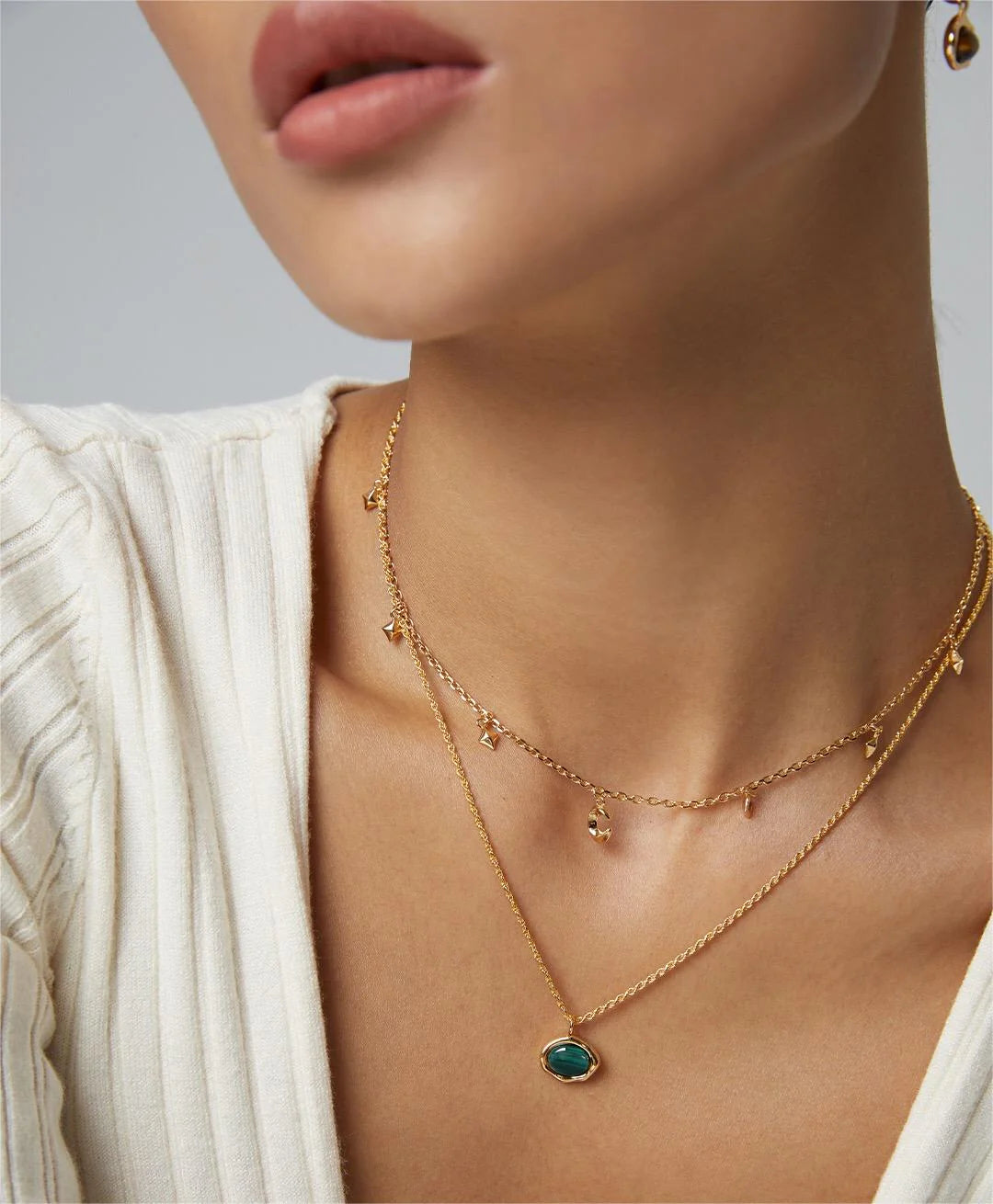 Spiritual Wellness — Tiger’s Eye / Malachite Stone Necklace