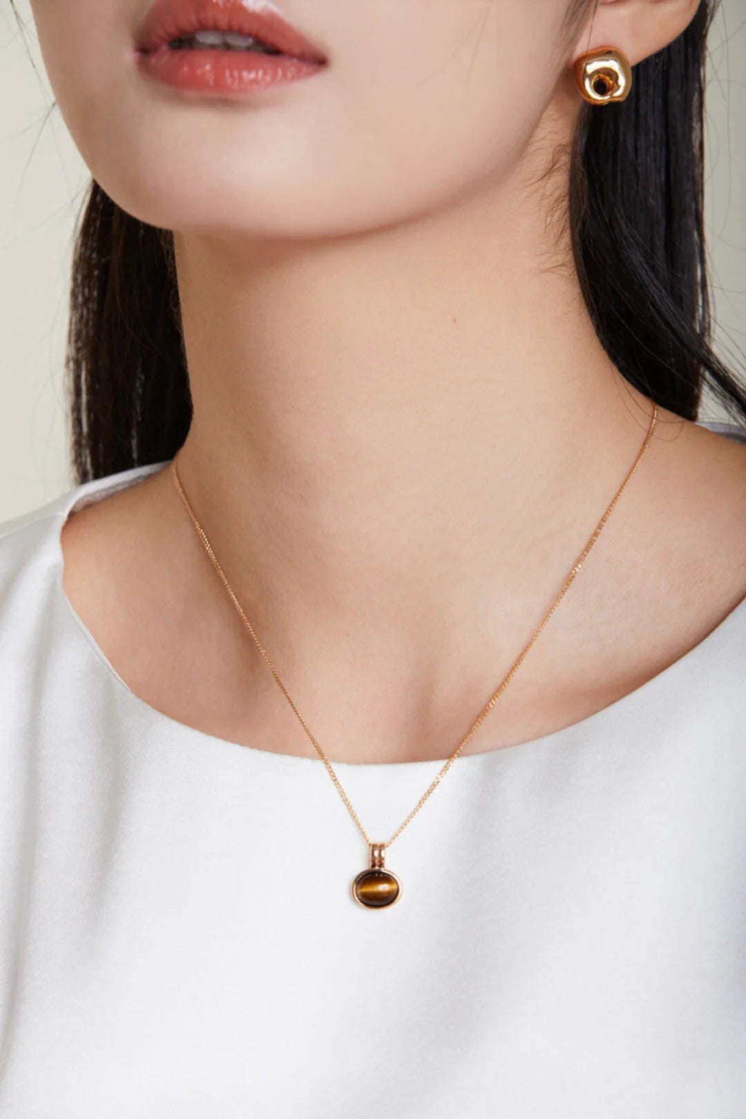 Spiritual Wellness — Natural Tiger Eye / Red Agate Necklace