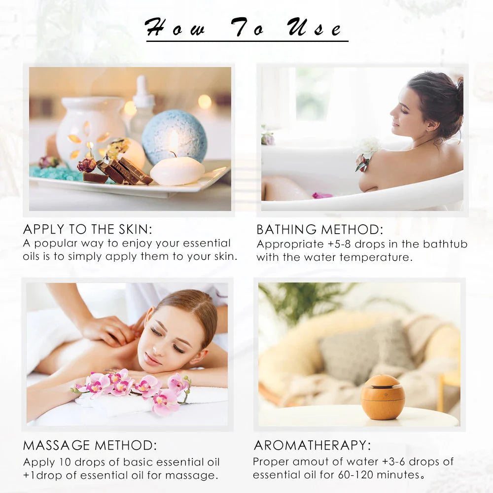 Spiritual Wellness Essential Oil Set (Lavender, Lemongrass, Jasmine, Vanilla, Eucalyptus, Rose, Lemon) 10ml each