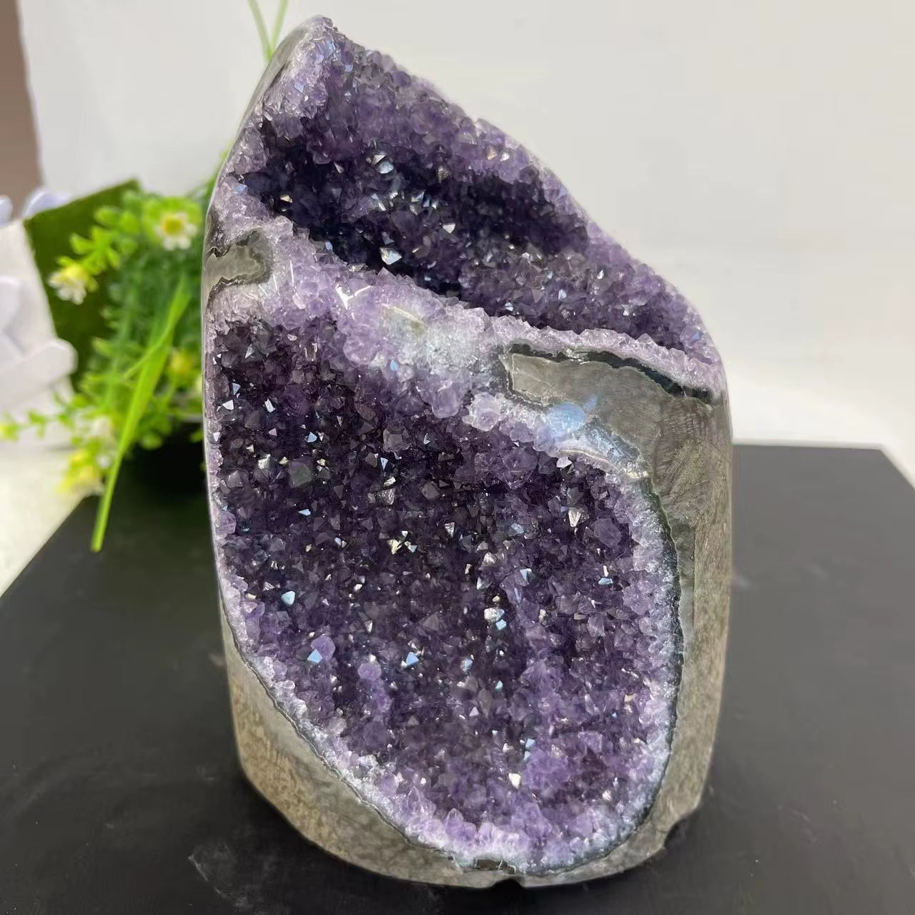 Spiritual Wellness Amethyst Cluster Geode