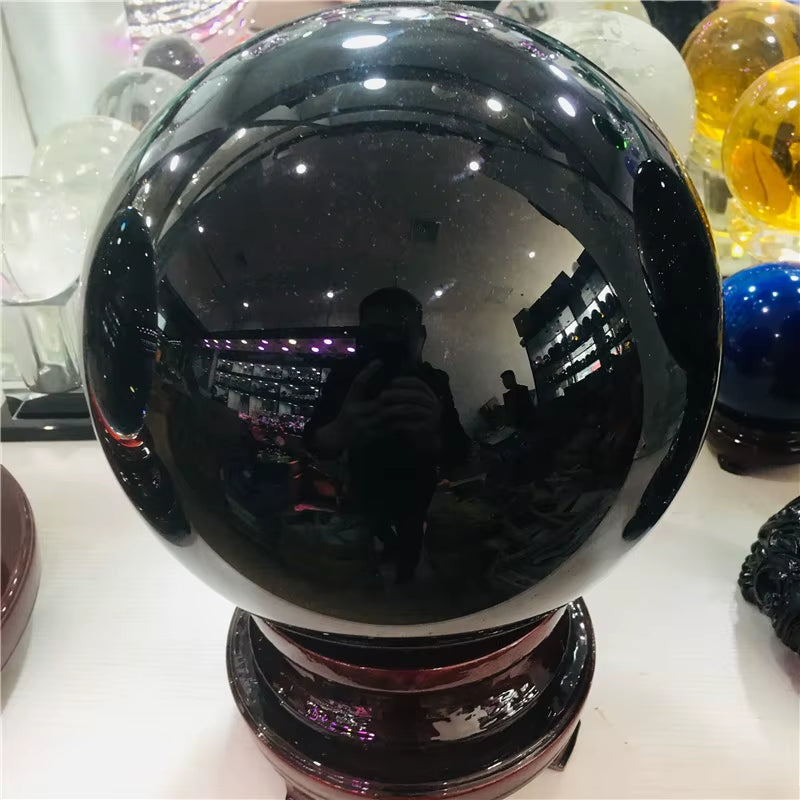 Spiritual Wellness Black Obsidian Sphere (Large)