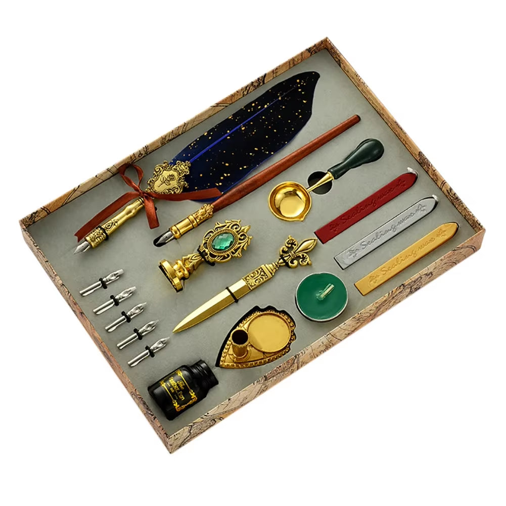 Spiritual Wellness Feather Pen Writing Ink Set