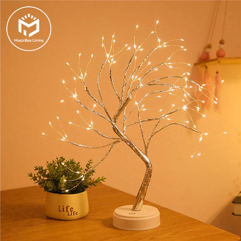 Spiritual Wellness LED Mini Tree Night Light (Copper Wire Garland)