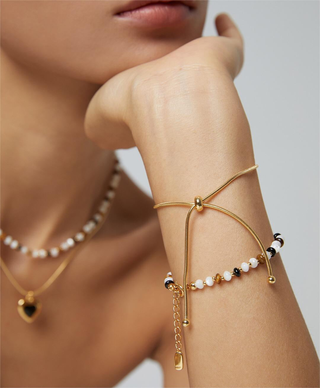 Spiritual Wellness — Tiger Eye + Black Onyx Bracelet