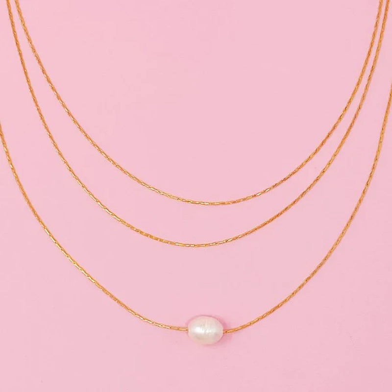 Spiritual Wellness — Layered Freshwater Pearl Pendant Necklace