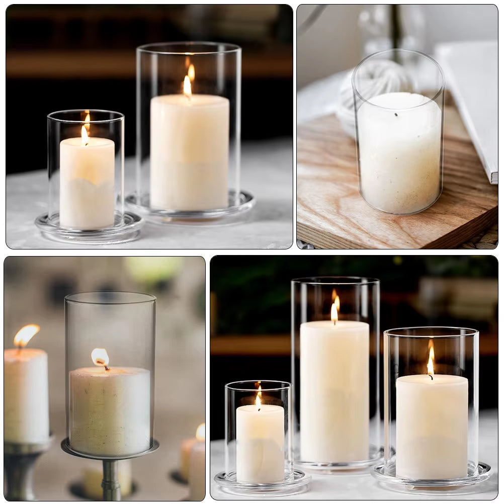 Spiritual Wellness Glass Cylinder Hanging Candle Holder