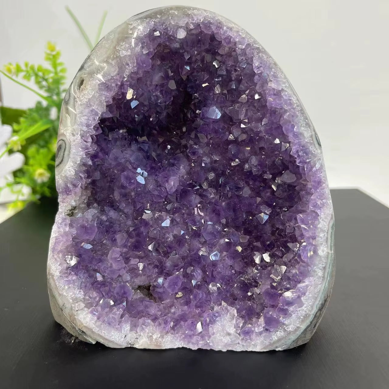 Spiritual Wellness Amethyst Cluster Geode