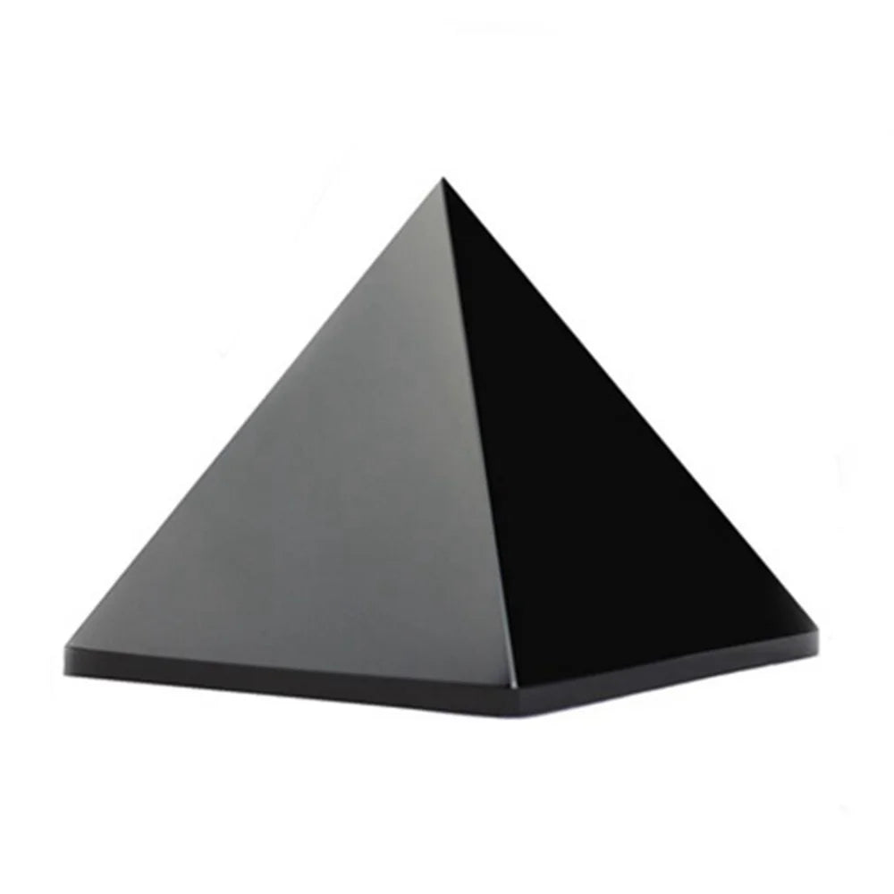 Spiritual Wellness Black Obsidian Crystal Pyramid