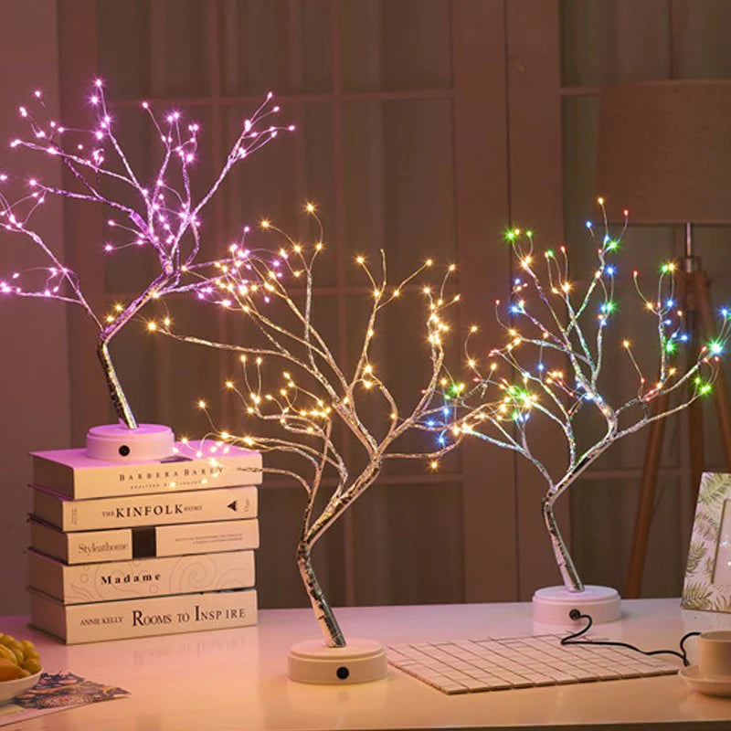 Spiritual Wellness LED Mini Tree Night Light (Copper Wire Garland)