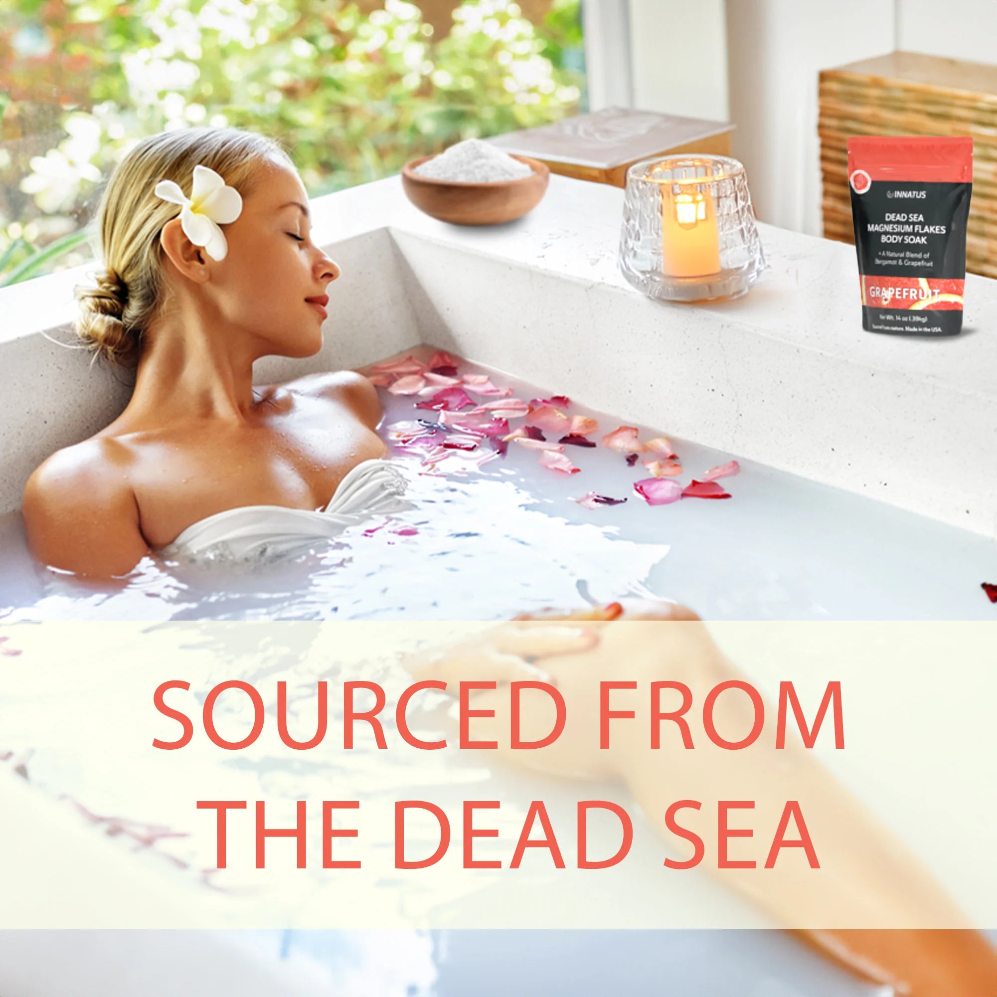 Spiritual Wellness Dead Sea Magnesium Flakes — Grapefruit Uplift