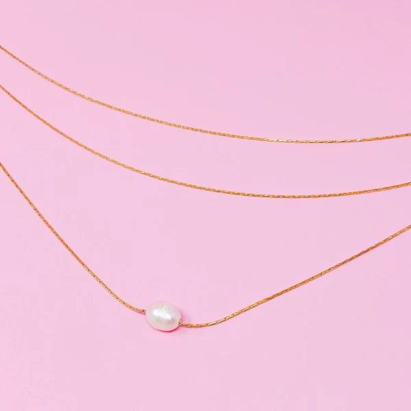 Spiritual Wellness — Layered Freshwater Pearl Pendant Necklace