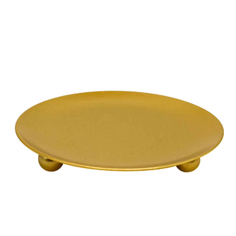 Spiritual Wellness Iron Plate Pillar Candle Holder